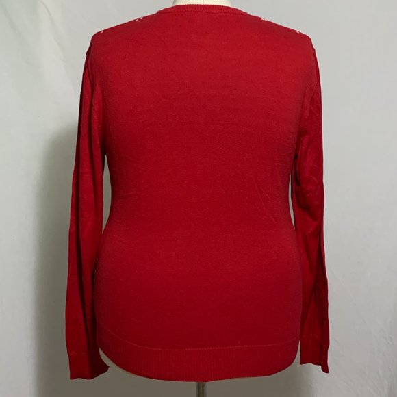 Ugly Christmas Sweater Star Wars Mandalorian Child Baby Yoda Red Mens Womens S - Picture 3 of 4